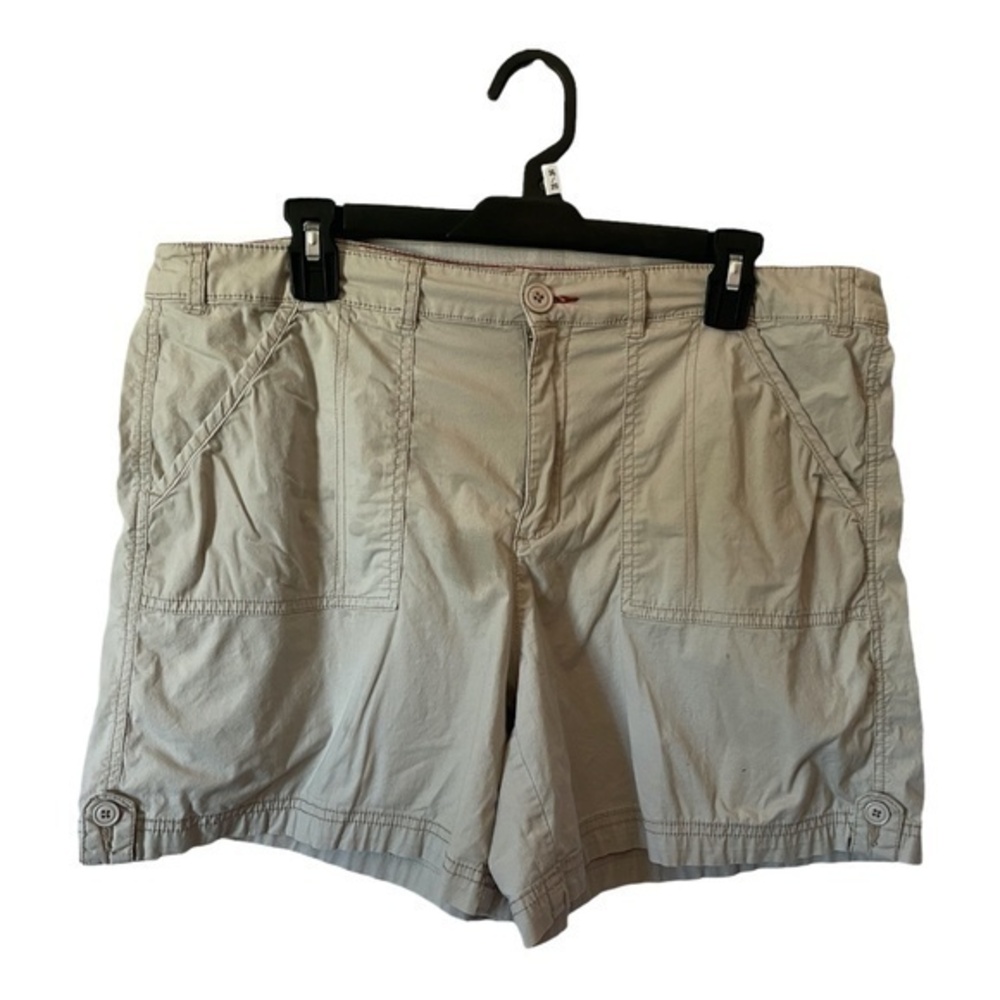 3/$25.  Khakis & Co Womens Hiking Shorts Beige Pockets Size 14